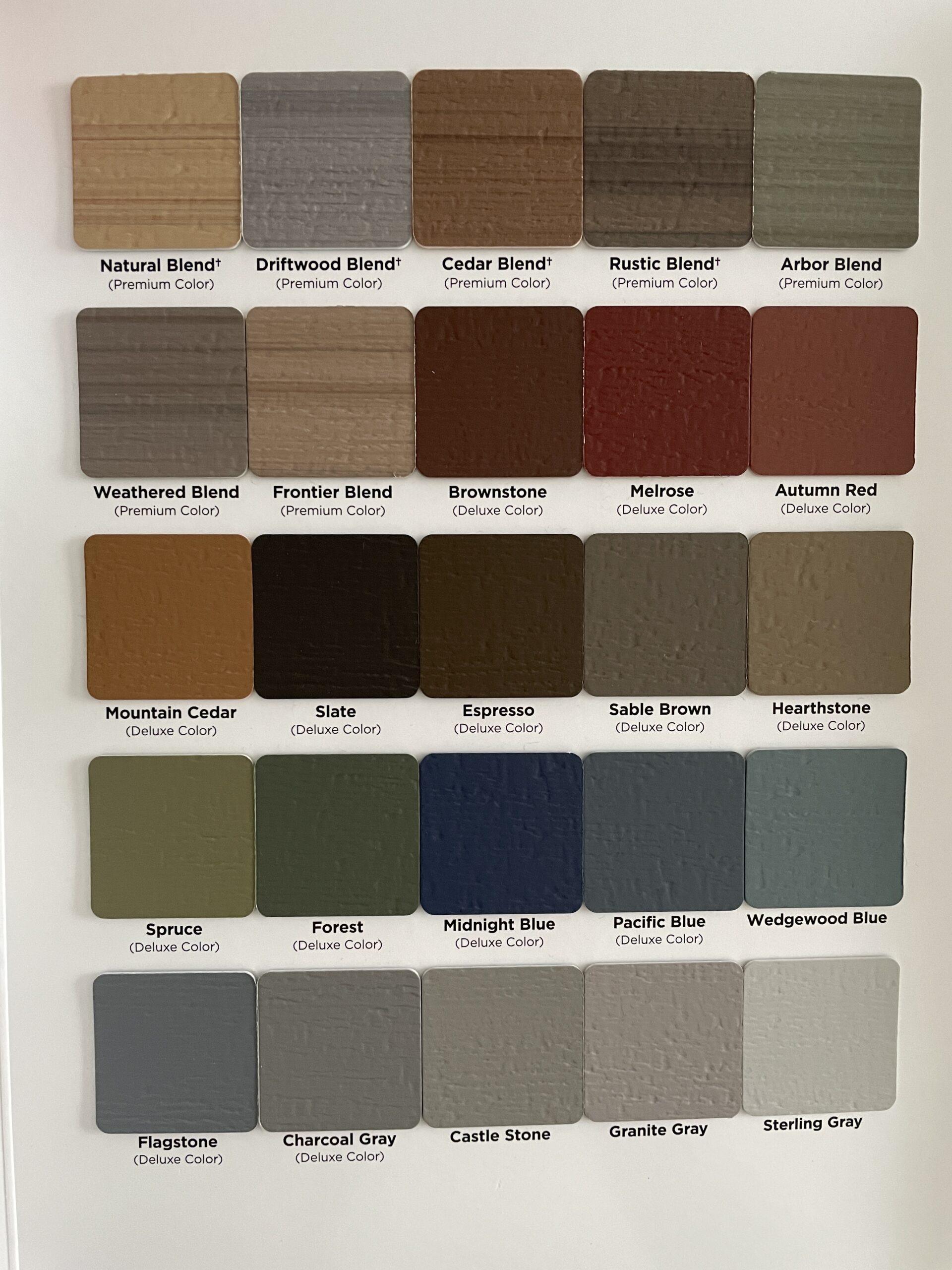 Various siding color options Certainteed for vinyl fiber cement and wood