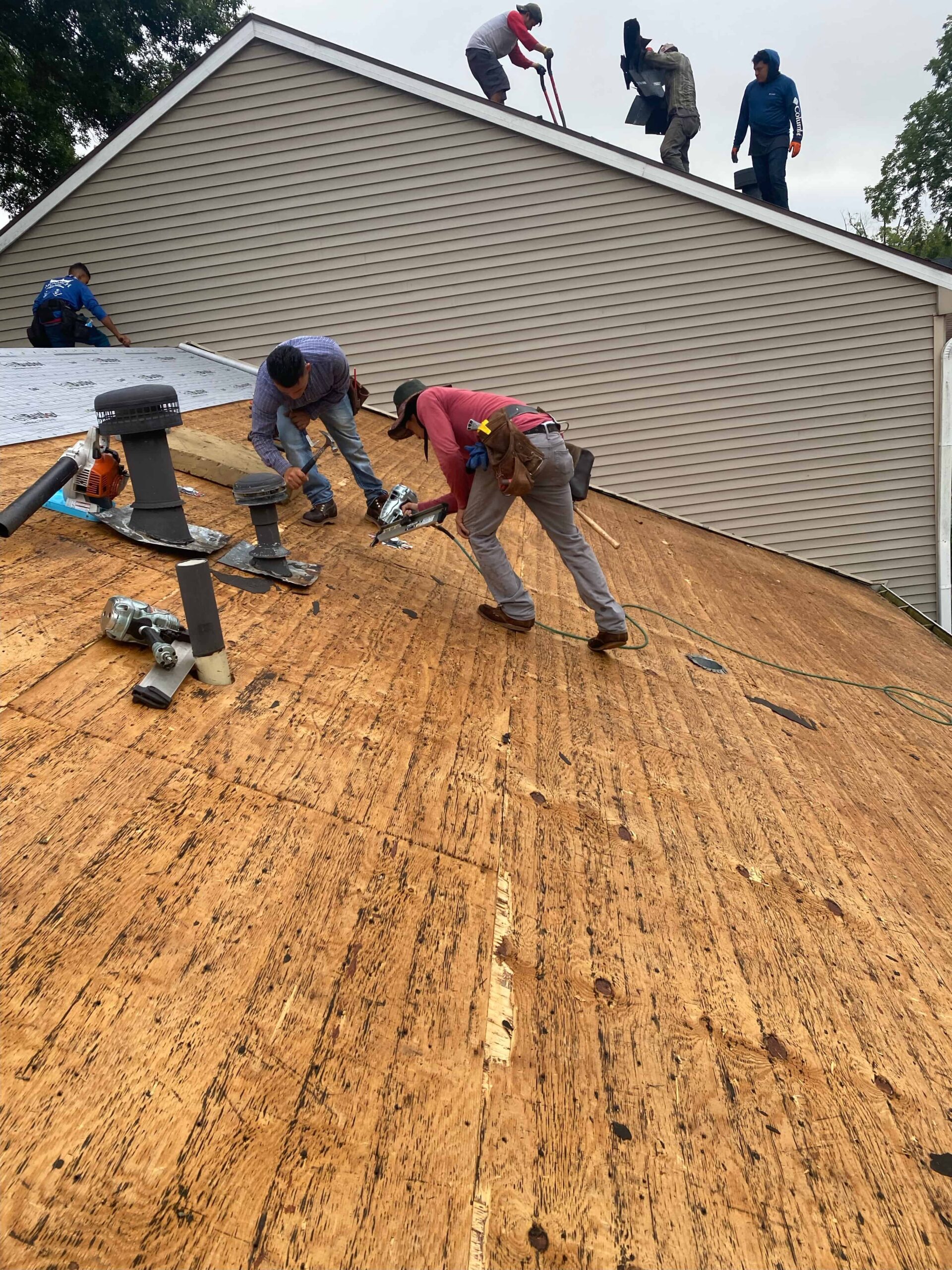 Plywood decking installation in Indianapolis
