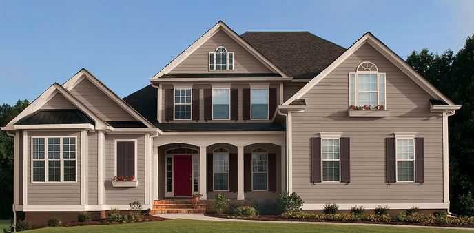 Sherwin williams exterior paint Indianapolis - Tavern taupe - pavilion beige - homestead brown - rustic red