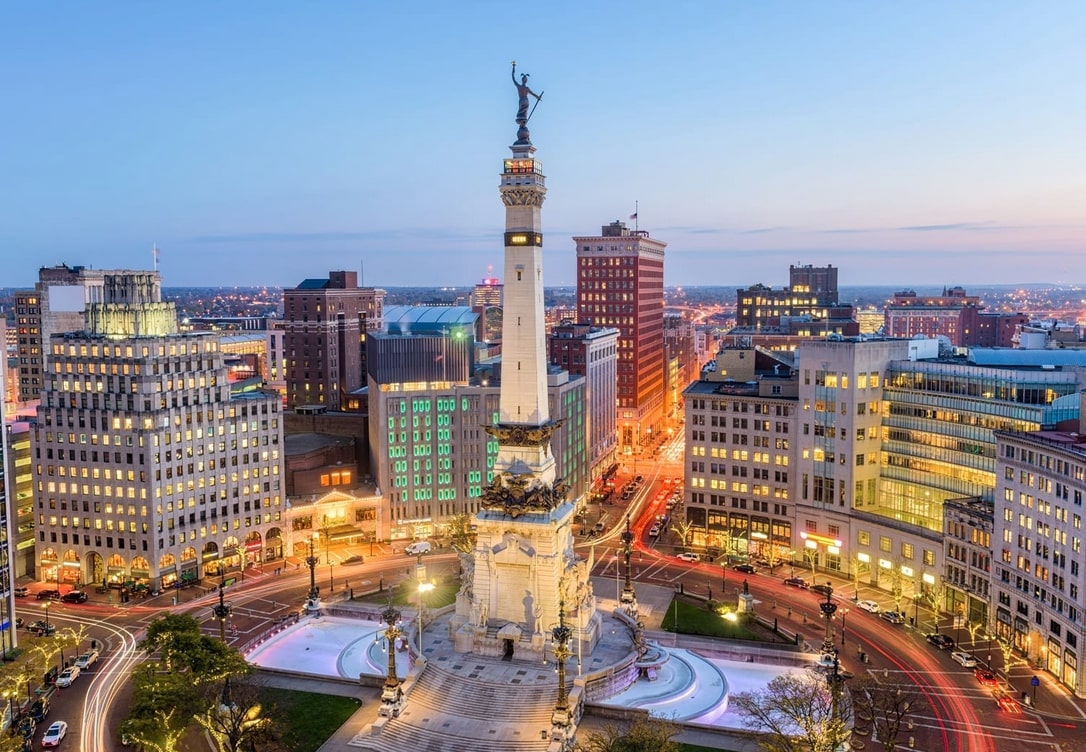 Indianapolis downtown city